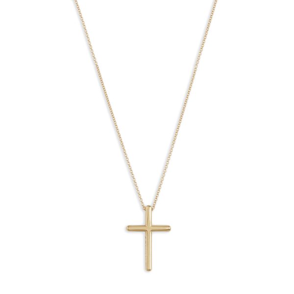 GOLD 18K "PHILE" CHRISTENING CROSS NECKLACE