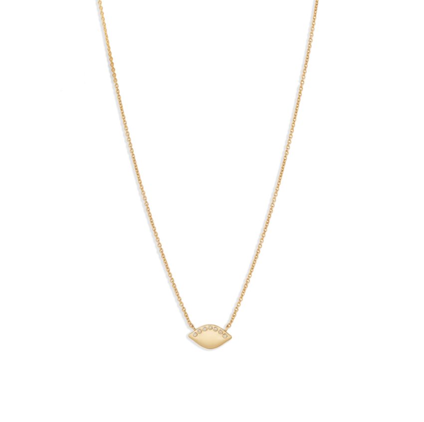 GOLD 14K "AIRLIA" NECKLACE WITH WHITE DIAMONDS 0