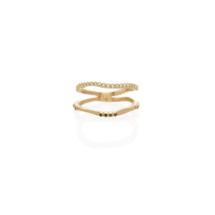 GOLD 18K "SAPPHO" RING WITH WHITE 0
