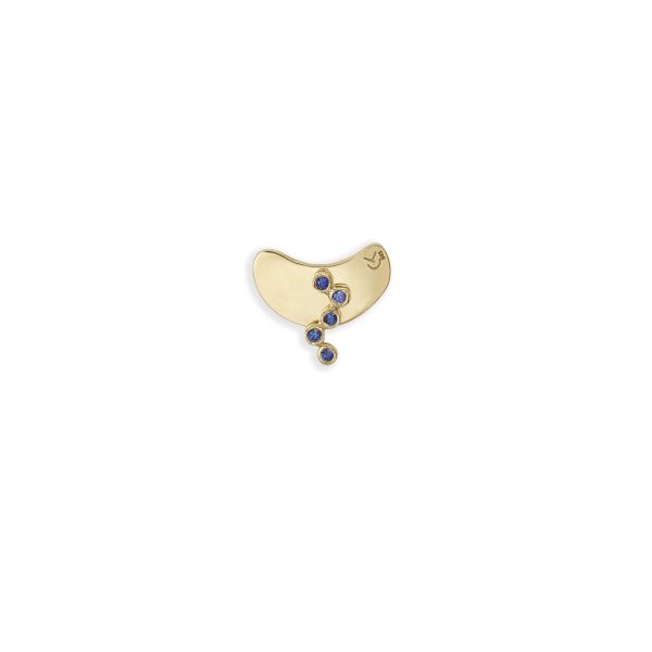 Gold 14K "SANGUIS" Earring With Sapphires