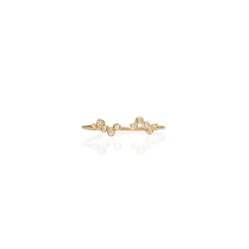 GOLD 14K “KALLIANEIRA” RING WITH 10 WHITE DIAMONDS 0