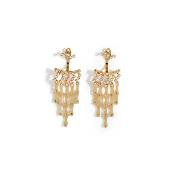 Gold 18K "MARIBEL" White Diamond Earrings 0,27CTS
