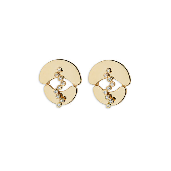 Gold 18K "VIVIENNE" White Diamond Earrings 0,08CTS