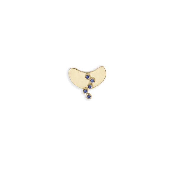 Gold 14K "SANGUIS" Earring With Sapphires