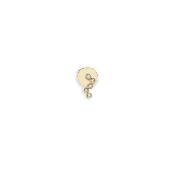 Gold 14K "ANAGENESIS" Earring With White Diamonds 0,02CTS