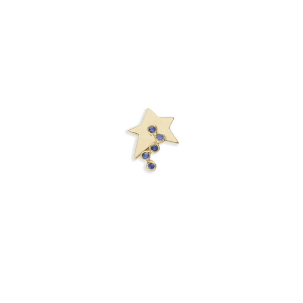 Gold 14K "VENTER" Earring With Sapphires 0,02CTS