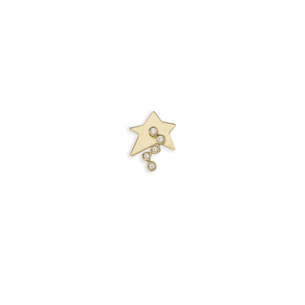 Gold 14K "VENTER" Earring With White Diamonds 0,02CTS