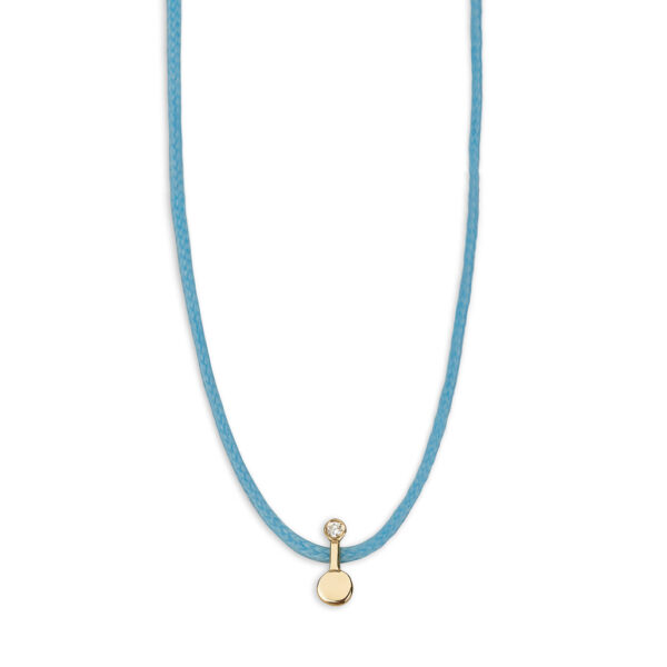 Gold 14K "THERESE" Necklace With White Diamonds 0,004CTS