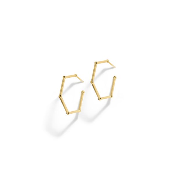 SILVER 925 "SIDRA" GOLD PLATED EARRINGS