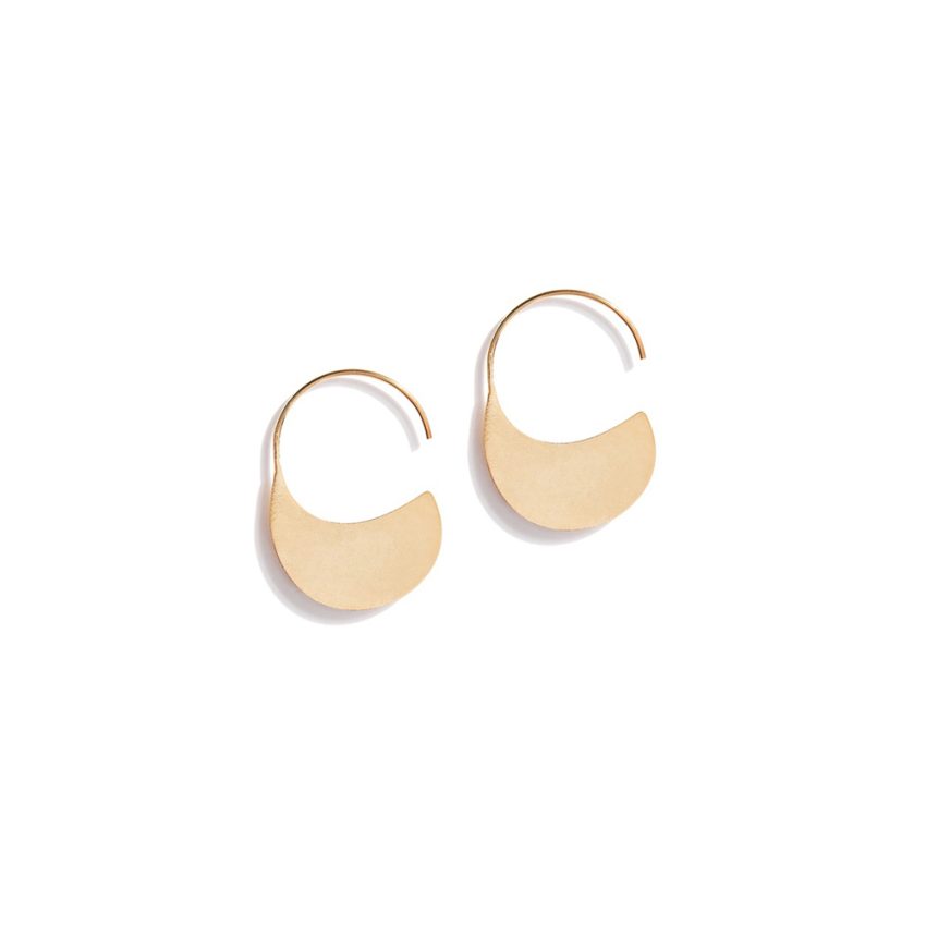 SILVER 925 "LUNA" GOLD PLATED EARRINGS