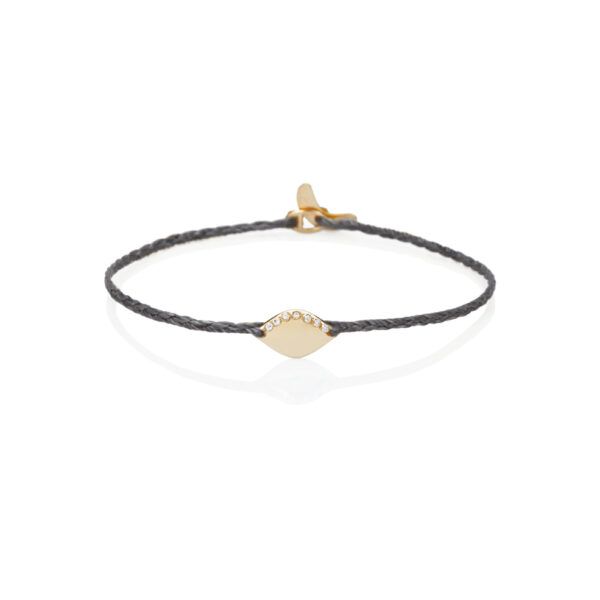 Gold 14K "ODETTE" Bracelet With White Diamonds 0,02CTS