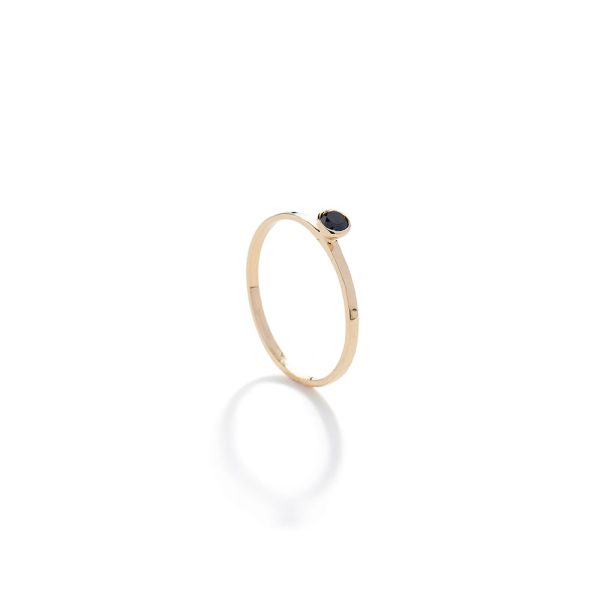 Gold 14K "EROS" With Black Diamond Ring 0,1CTS
