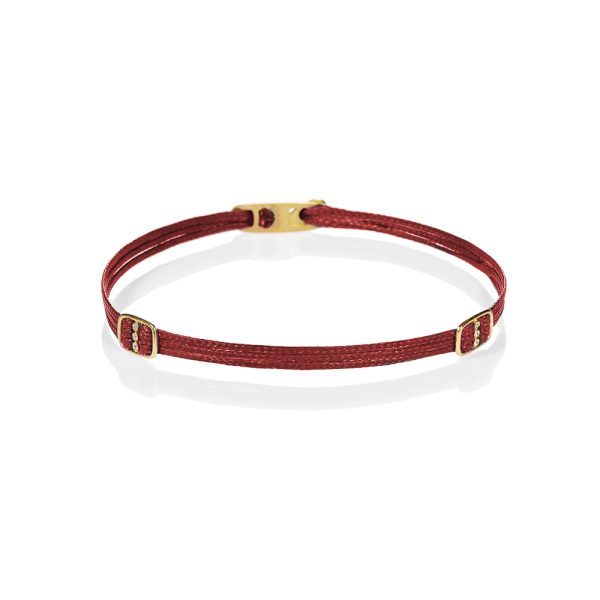 Silver 925 "FAUSTA" Gold Plated Bracelet With Zircon
