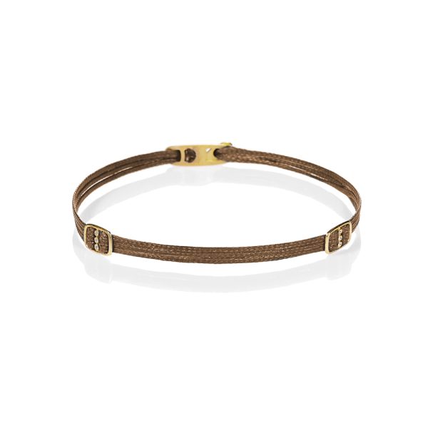 Silver 925 "FAUSTA" Gold Plated Bracelet With Zircon