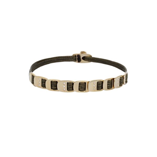 Gold 14K "DIONNE" Bracelet With White Diamonds 0,036CTS