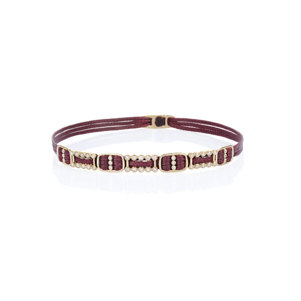Gold 14K "LUISA" Bracelet With White Diamonds 0,26CTS