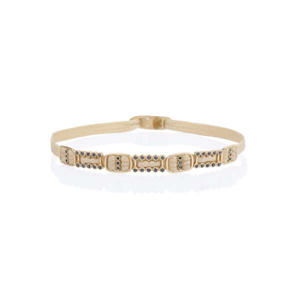 Gold 14K "KYLE" Bracelet With Black Diamonds 0,26CTS