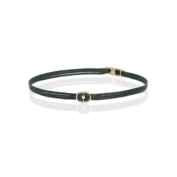 Gold 14K “ERATO” Bracelet With White Diamond 0,07CTS