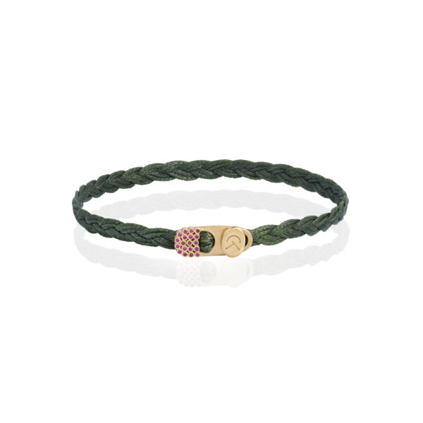 Gold 18K "THOE" Bracelet With 19 Ruby Brilliant Cut 0,051CTS