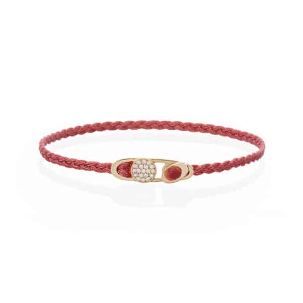 Gold 14K “IDAEA” Bracelet With 19 White Diamonds 0,11CTS