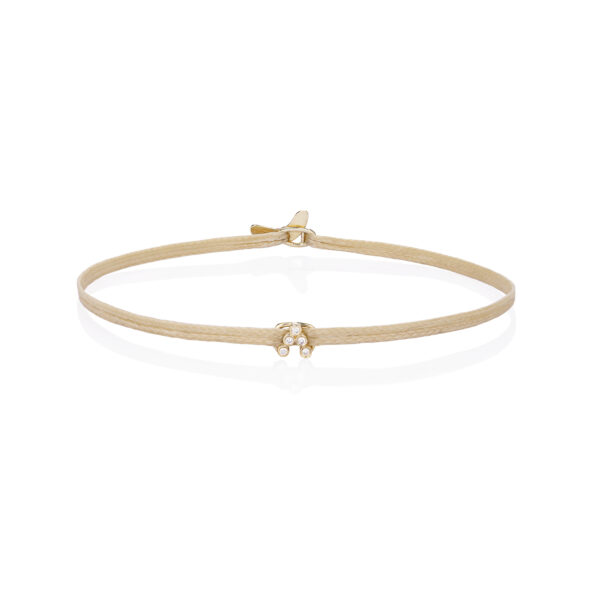 Gold 14K Mount “V” With White Diamonds 0,06CTS