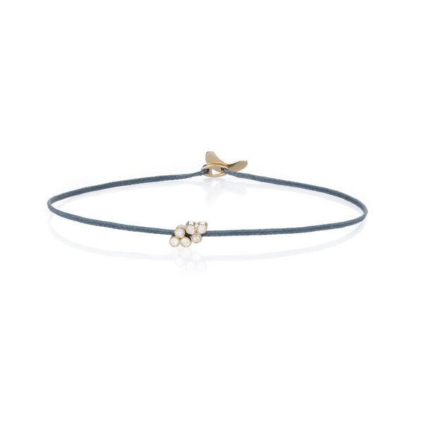 Gold 14K "SINTHESIS" Bracelet With One Two Set Diamond 0,06CTS
