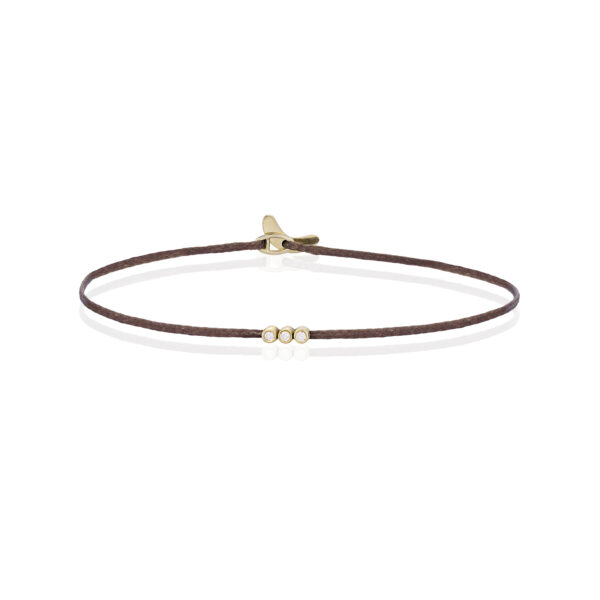 Gold 14K “SINTHESIS” Bracelet With White Diamonds 0,03CTS
