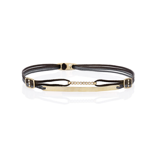Gold 14K “LYNETTE” Bracelet With White Diamonds 0,0054CTS
