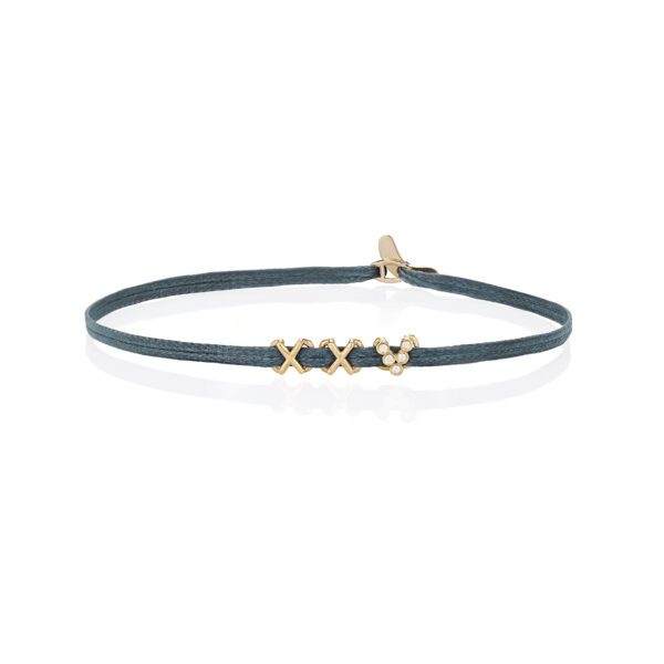 Gold 14K “MOUNT XXV” Bracelet With White Diamonds 0,06CTS