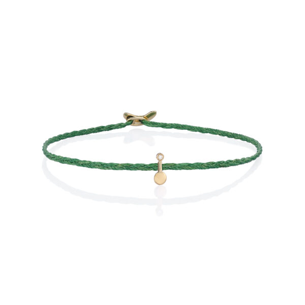 Gold 14K "BEAUTY" Bracelet With White Diamonds 0,004CTS