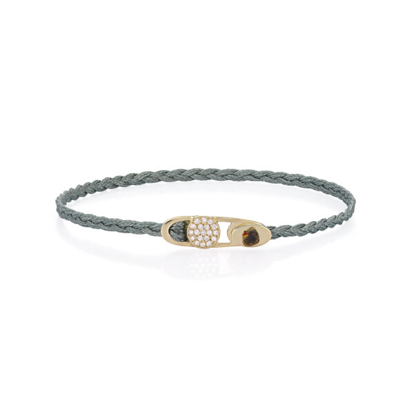 Gold 14K “IDAEA” Bracelet With 19 White Diamonds 0,11CTS