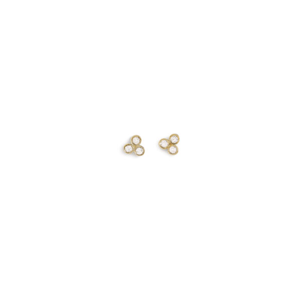 Gold 14K “EVELYN” Earrings With White Diamonds 0,06CTS