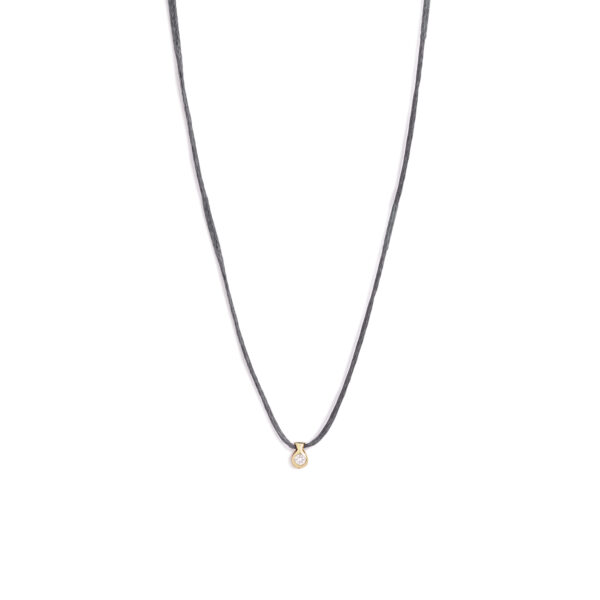 Gold 14K "KYRA" Necklace With White Diamond 0,01CTS