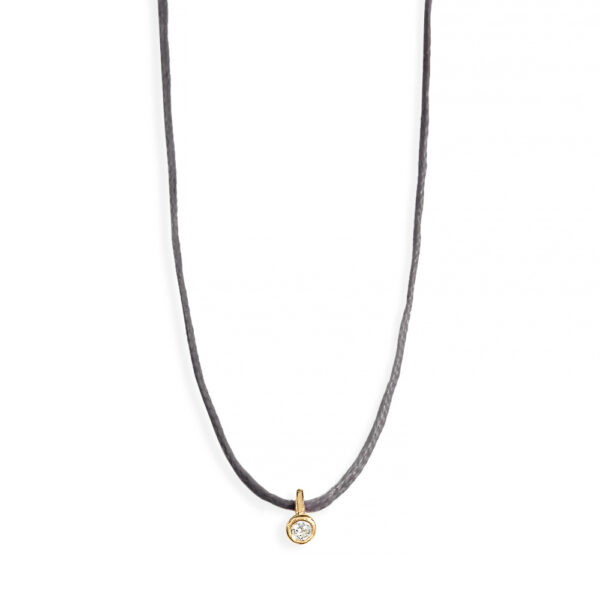 Gold 14K "PSYCHE" Necklace With White Diamond 0,03CTS