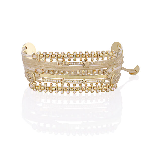 Silver 925 “LAUREN” Gold Plated Bracelet With Zircon