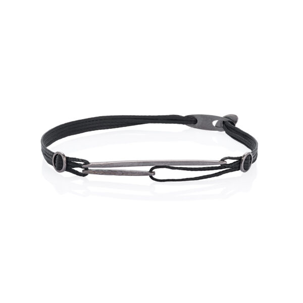 Silver 925 "IGNIS" Black Plated Bracelet