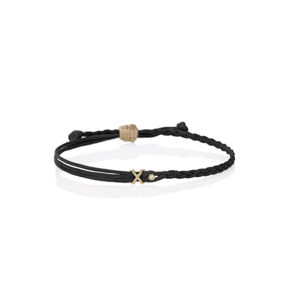 Gold 14K "LOULOUDI" Bracelet With One White Diamond 0,01CTS