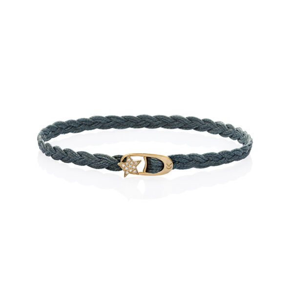 Gold 14K "EXON" Small Star Bracelet With White Diamonds 0,033CTS