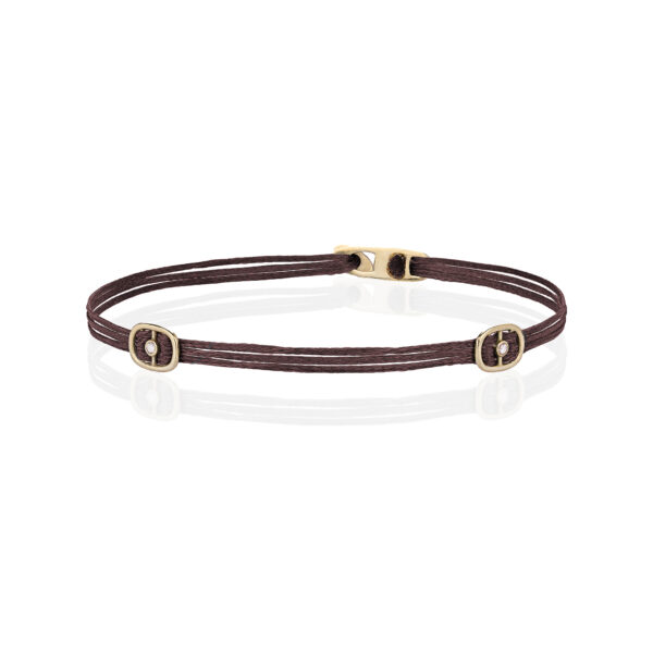 Gold 14K “JANICE” Bracelet With White Diamonds 0,02CTS