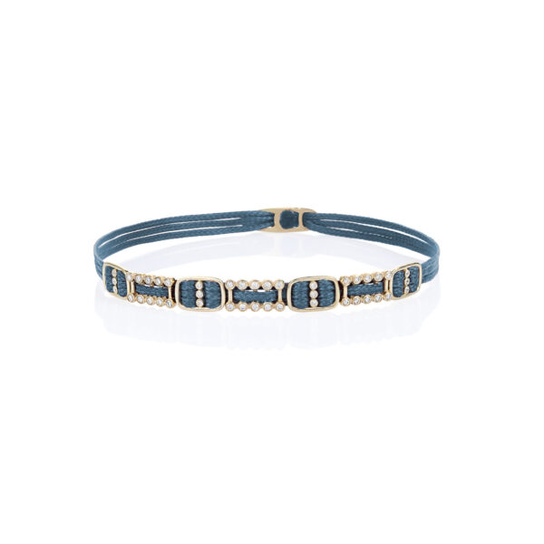 Gold 14K "LUISA" Bracelet With White Diamonds 0,26CTS