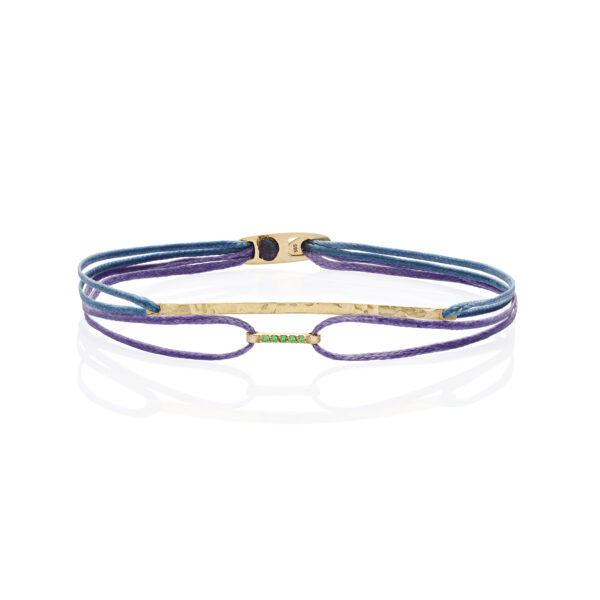 Gold 14K “CAMILA” Bracelet With Emerald Brilliant Cut 0,03Cts