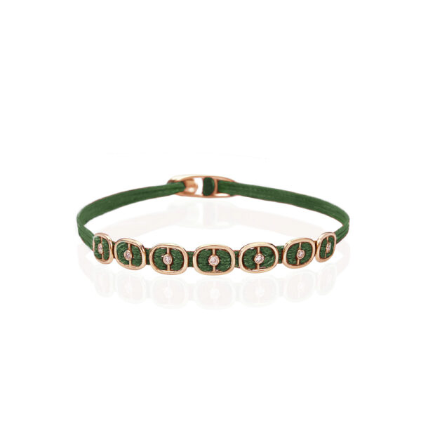 Gold 14K "EUNICE" Bracelet With White Diamonds 0,07CTS