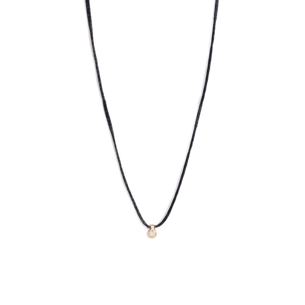 Gold 14 "KYRA" Necklace With White Diamond 0,01CTS