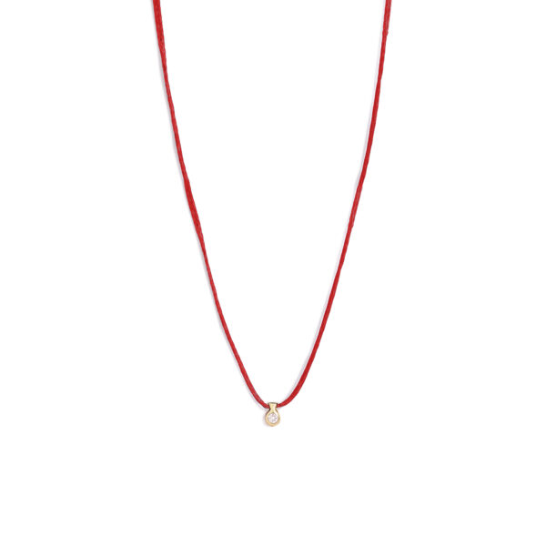 Gold 14K "KYRA" Necklace With White Diamond 0,01CTS
