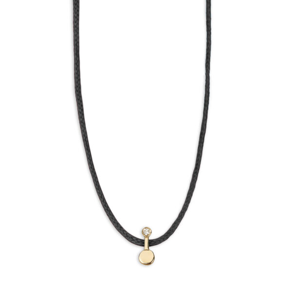 Gold 14K "THERESE" Necklace With White Diamonds 0,004CTS