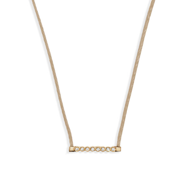 Gold 14K "ELISSA" Necklace With White Diamonds 0,03CTS