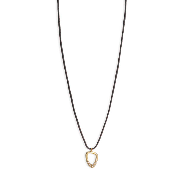 Gold 14K "LIRIOPE" Necklace With 7 White Diamonds 0,066CTS