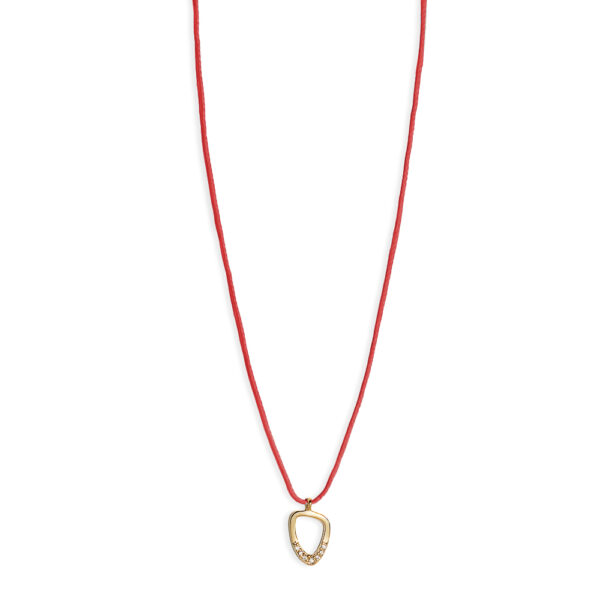Gold 14K "LIRIOPE" Necklace With 7 White Diamonds 0,066CTS