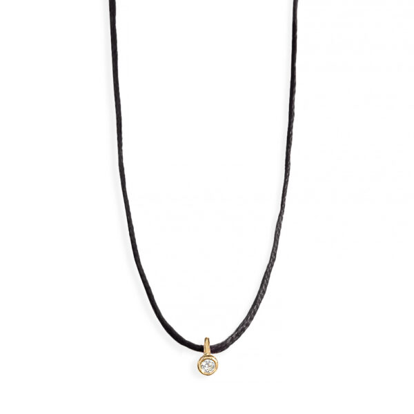 Gold 14K "PSYCHE" Necklace With White Diamond 0,03CTS
