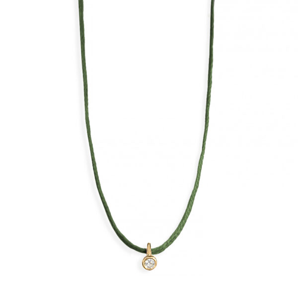 Gold 14K "PSYCHE" Necklace With White Diamond 0,03CTS